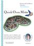 Quick Oven Mitts. We n d y. s H a n d. a d e Q u ilts - M. Quilting and Craft Patterns Difficulty: Advanced Beginner
