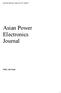 Asian Power Electronics Journal