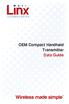 OEM Compact Handheld Transmitter Data Guide