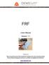 FRF. Users Manual. Version: 1.1. Thank you!