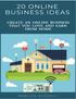 20 ONLINE BUSINESS IDEAS