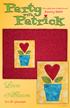 Party with Patrick. Love Abloom. 14 x 18 placemat