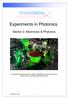 Experiments in Photonics