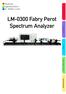Table of Contents. LM-0300 Fabry Perot. Spectrum Analyzer. Introduction. Theory