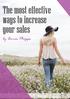 The most effective ways to increase your sales by Aimee Phipps
