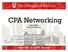 CPA Networking. Jessica Adkin Co-op Coordinator