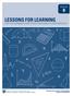 LESSONS FOR LEARNING FOR THE COMMON CORE STATE STANDARDS IN MATHEMATICS