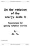 On the variation of the energy scale 3