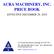 ACRA MACHINERY, INC. PRICE BOOK