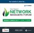 NETWORK MANAGERS FORUM. Your invitation to attend the MONDAY 6 MARCH PM PM New Zealand