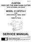 SERVICE MANUAL CLINTON FEED OFF THE ARM CHAIN CUTTER WITH EXTERNAL AIR DRIVE MODEL 2115FOTA-V FOR UNION SPECIAL 35800, & YAMATO FD-62 ML2115-7A