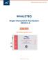 WHALETEQ Single Channel ECG Test System (SECG 4.0) User Manual For Software Revision 5.0.x.x