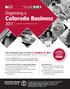 Colorado Business. Co-sponsored by the CBA Business Law Section