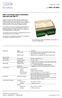 SRC-110 Series Zone Controllers. BACnet MS/TP. Product sheet CT2.143 SRC-110-BAC