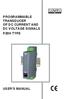 PROGRAMMABLE TRANSDUCER OF DC CURRENT AND DC VOLTAGE SIGNALS P20H TYPE