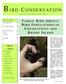 B IRD CONSERVATION FOREST BIRD SURVEY: BIRD POPULATIONS IN CONNECTICUT AND RHODE ISLAND