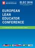 EUROPEAN LEAN EDUCATOR CONFERENCE
