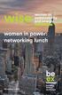 wise women in sustainability and energy women in power: networking lunch