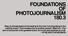 FOUNDATIONS OF PHOTOJOURNALISM 180.3