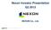 Nexon Investor Presentation Q NEXON Co., Ltd.