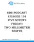 SDS PODCAST EPISODE 198 FIVE MINUTE FRIDAY: TWO MILLIMETER SHIFTS