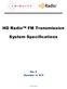 HD Radio FM Transmission. System Specifications