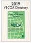 2019 VBCOA Directory