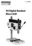 X0 Digital Readout Micro Drill. Code