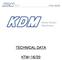 KTM-16/20 TECHNICAL DATA