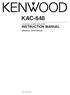 KAC-648 INSTRUCTION MANUAL 4-CHANNEL POWER AMPLIFIER B (EM)
