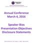 Annual Conference March 4, 2016