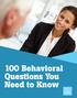 100 Behavioral Questions You Need to Know