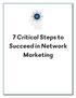 7 Critical Steps to Succeed in Network Marketing