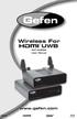 Wireless For UWB. EXT-WHDMI User Manual.