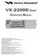 VX-2200E SERIES OPERATING MANUAL. VERTEX STANDARD CO., LTD Nakameguro, Meguro-Ku, Tokyo , Japan