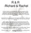 R & R - Richard & Rachel